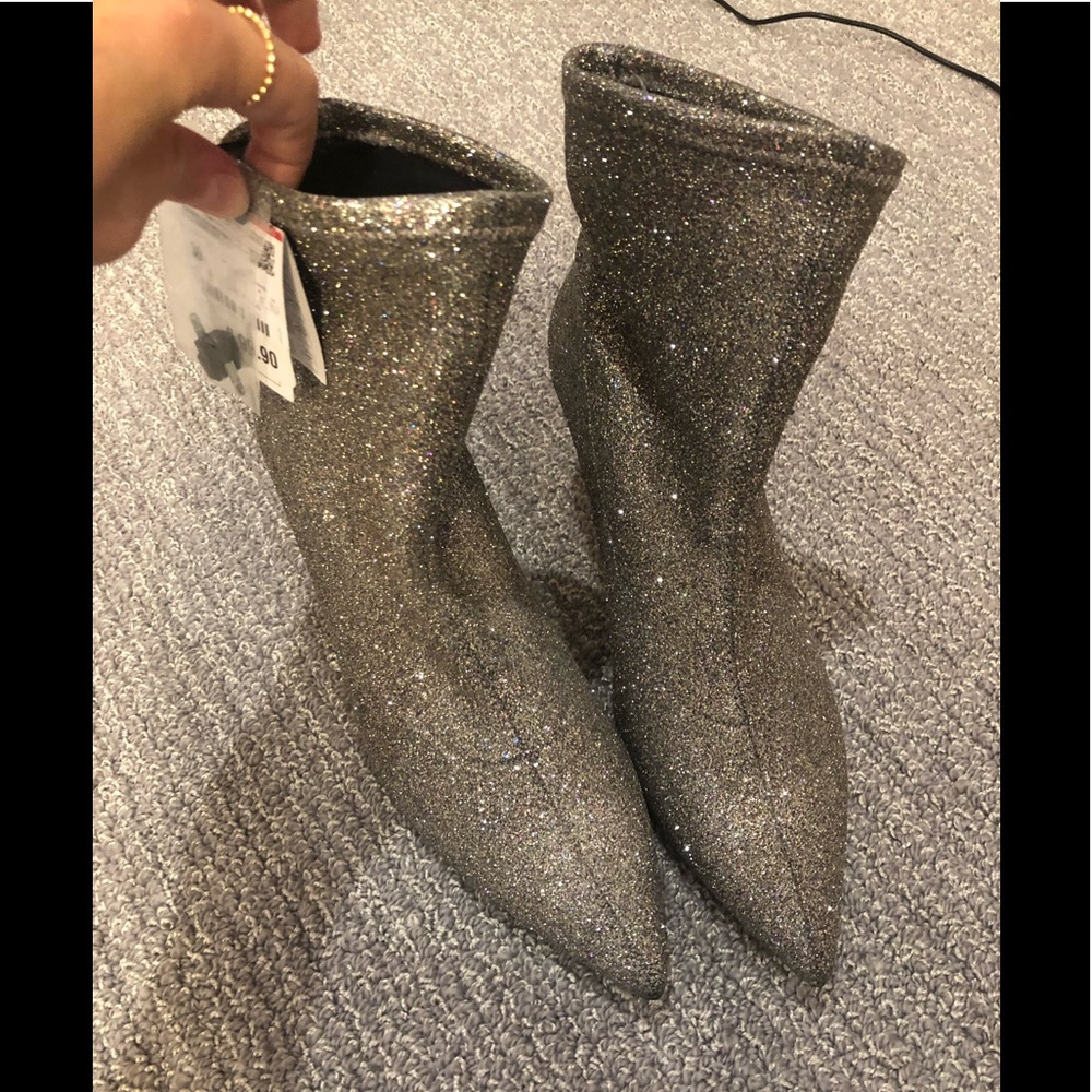 NWT Zara Sparkly Heel